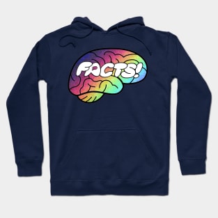 Your Brain On Facts rainbow logo Hoodie